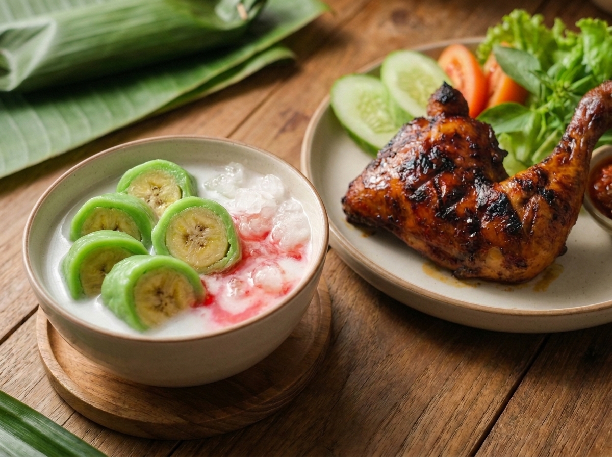 Hero Si Nona - Es Pisang Ijo & Ayam Bakar